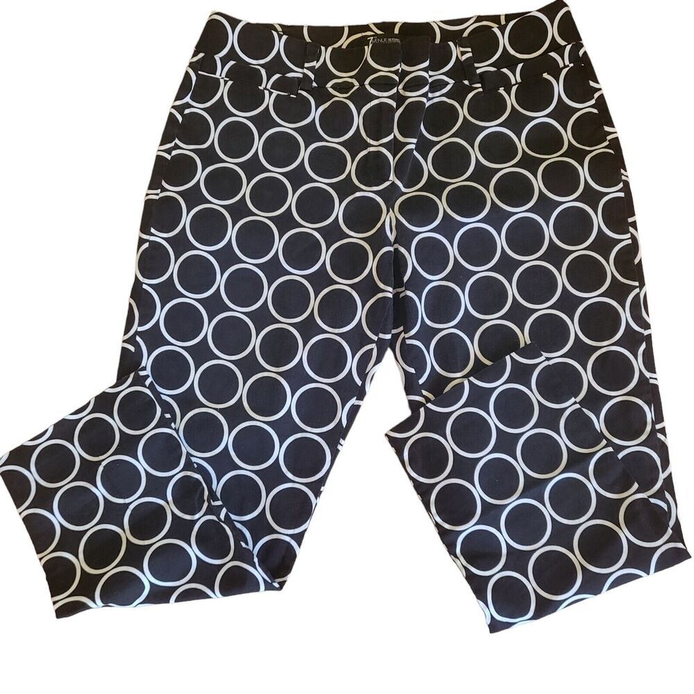 7th Avenue Design Studio New York & Co Black White Wide Leg Pants Size 12